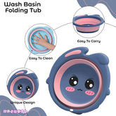 Multipurpose Baby Essential Wash Basin for Baby (Cartoon Grey)